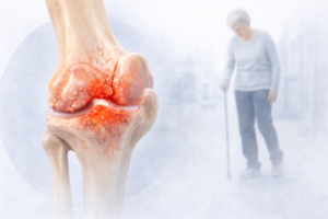 artroza genunchi ilustratie medicala uzura cartilaj inflamatie articulatie osteoartrita