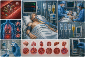 sepsis sever pacient critic terapie intensiva ventilatie mecanica monitorizare functii vitale insuficienta multipla de organ perfuzii si tratament intensiv