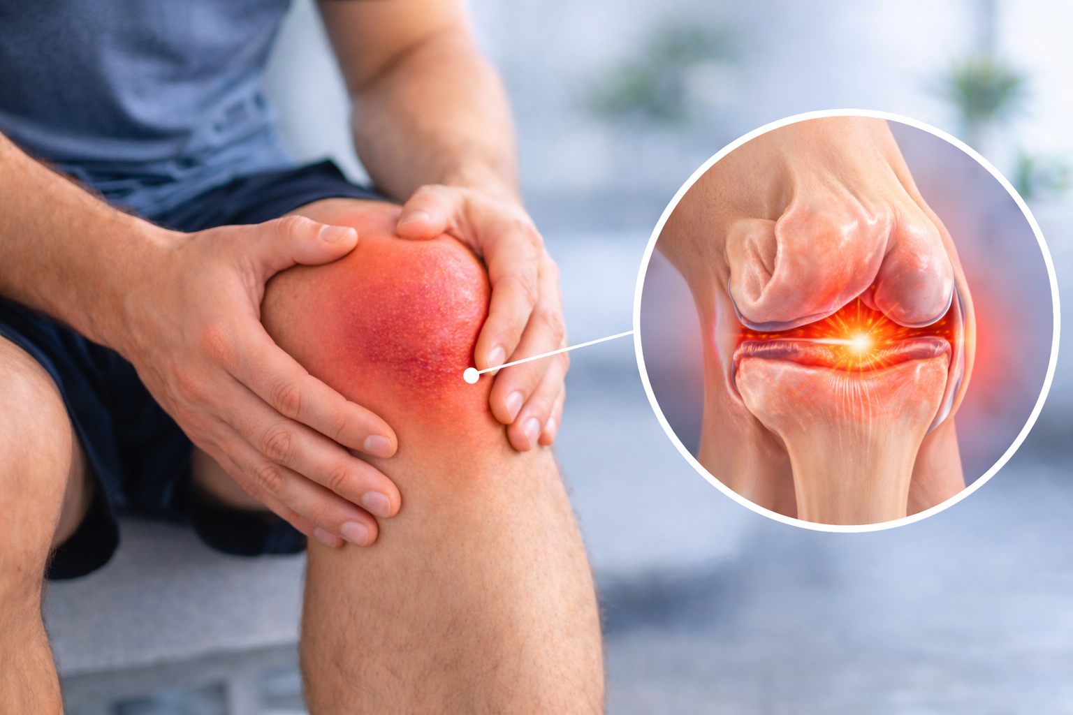 tendinita genunchi inflamatie tendon durere articulatie ilustratie medicala